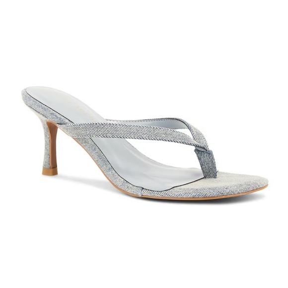 GOOD AMERICAN denim mule sandal in indigo 8.5 - Picture 3 of 10